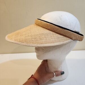 women's 100% Straw Visor Sun Hat